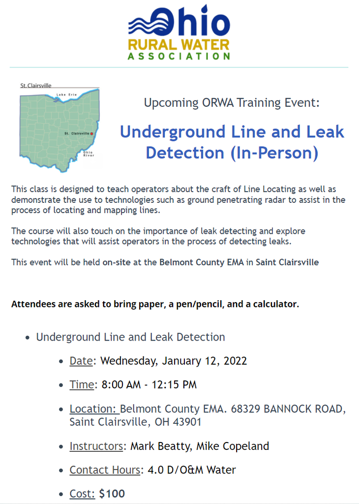 Underground Leak and Pipe Locating Training
