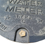 Ford Meter Box Type C 11-1/2" Solid Cast Iron Locking meter box Lid #C3L