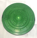 GREEN Non-Pop Polymer Valve Box Lid - Quiet, Secure, RF Capable