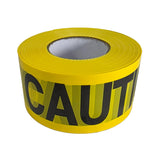 Wide Caution Tape, 1000' x 3" Yellow with Black letters " CAUTION CAUTION CAUTION"