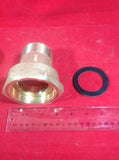 2" Water Meter Coupling, LEAD-FREE brass, Female Swivel Meter Nut x Male NPT