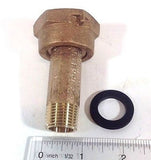 3/4 x 1/2 Water Meter REDUCER Coupling, No-lead Brass 3/4" Swivel Coupling nut x 1/2" NPT