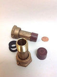 PAIR 1/2" Water Meter Coupling, LEAD-FREE Brass, 5/8" meter nut x 1/2" Male NPT