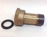 1" Water Meter Coupling, LEAD-FREE brass, 1" Fem Swivel Meter x 1" male NPT