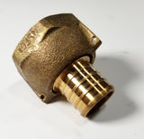 5/8" Water Meter Coupling, LEAD FREE Brass, Swivel Nut x 3/4 PEX  Tubing Barb