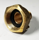 5/8" Water Meter Coupling, LEAD FREE Brass, Swivel Nut x 3/4 PEX  Tubing Barb