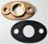 1-1/2" Lead-free Brass 2-bolt Water Meter Flange For 1.5" Water Meter W/Gasket