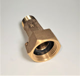 3/4" Water Meter Coupling, LEAD-FREE brass, 3/4" Fem swivel nut x 3/4" male NPT