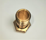 3/4" Water Meter Coupling, LEAD-FREE brass, 3/4" Fem swivel nut x 3/4" male NPT