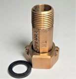 1/2" Water Meter Coupling, LEAD-FREE Brass 5/8" Swivel Coupling nut x 1/2" NPT