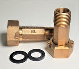 1/2" Water Meter Coupling, LEAD-FREE Brass 5/8" Swivel Coupling nut x 1/2" NPT