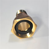 1" Water Meter Coupling, LEAD-FREE brass, 1" Fem Swivel Meter x 1" male NPT