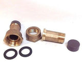 PAIR 1" Water Meter Coupling, LEAD-FREE brass, 1" Female Swivel meter nut x 1" NPT Male