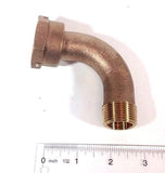 PAIR 3/4" ANGLE Water Meter Coupling, NO-LEAD Brass 3/4" Swivel Cplg. x 3/4" NPT