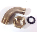 PAIR 3/4" ANGLE Water Meter Coupling, NO-LEAD Brass 3/4" Swivel Cplg. x 3/4" NPT