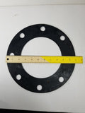 6" X 1/8" Black EPDM Rubber FULL FACE Water Meter Flange Gasket