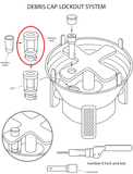 Debris Cap for Water Valve Boxes - Blue Handle (Stock)