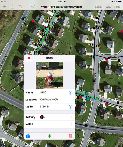 64 Seconds WaterPoint Network - iPad or iPhone based GIS and Asset Management App