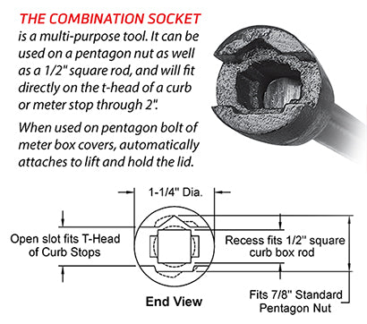 Curb Key - Combo-Key Trumbull Style #1305