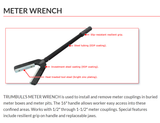 One Hand Meter Wrench for meters in meter pits