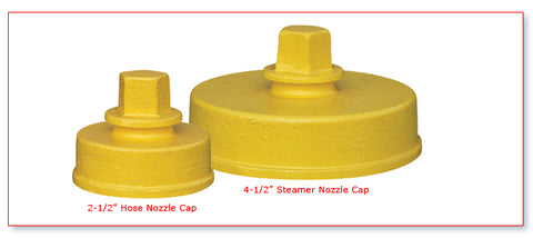 Universal Fire Hydrant Nozzle Caps with gaskets