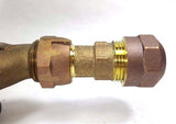 3/4" Compression Water Meter Coupling, LEAD FREE brass, Swivel nut x CTS Compression